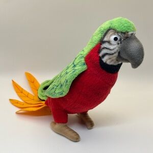 Hansa Red and Green Macaw plush